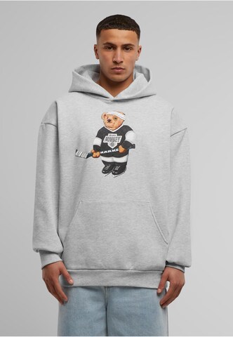 MARKET Sweatshirt 'Hockey Bear' in Grau: Vorderseite