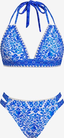 Cupshe Triangel Bikini 'Halter' in Blau: Vorderseite