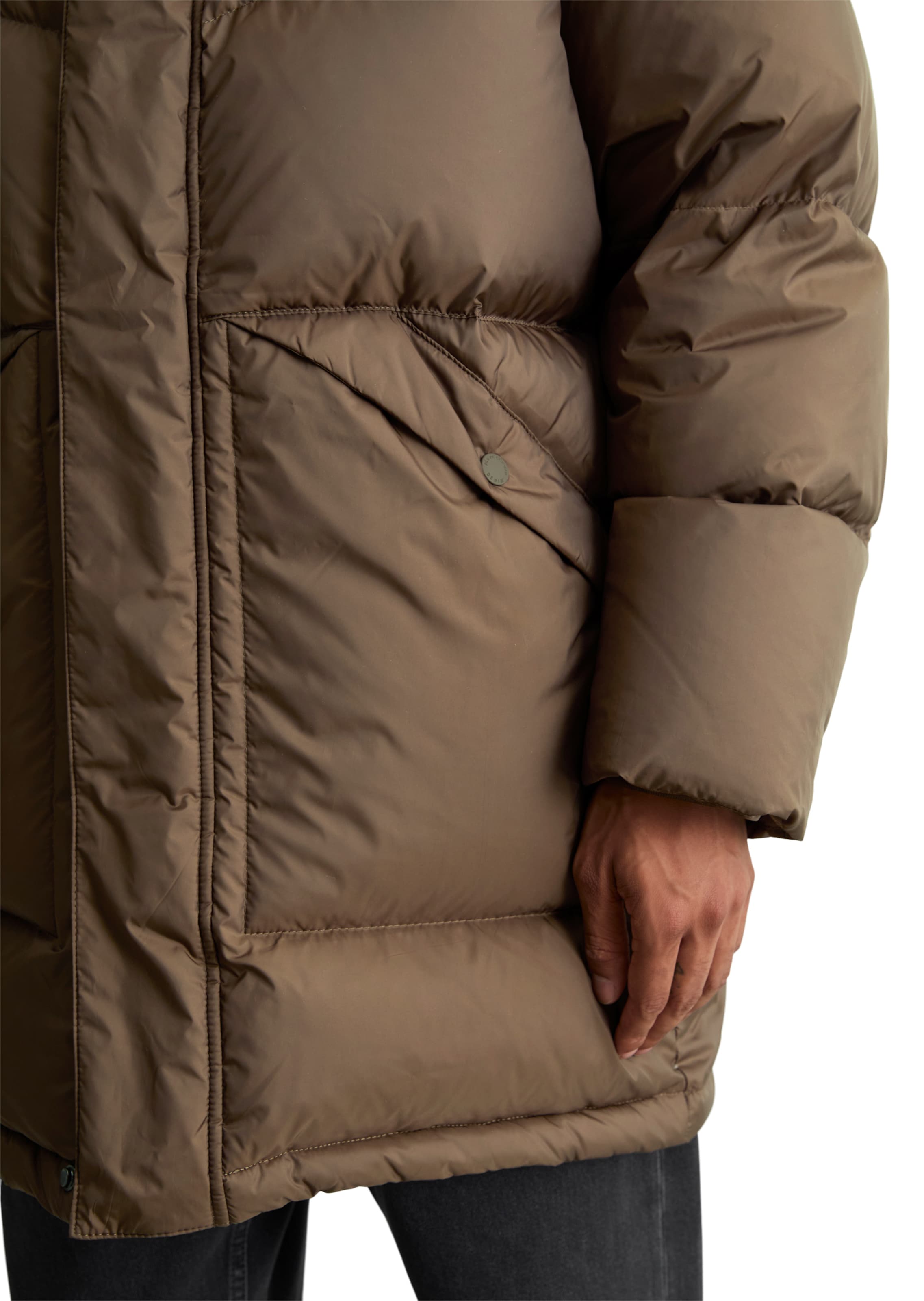Marc O'Polo DENIM Wintermantel in Braun: Vorderseite