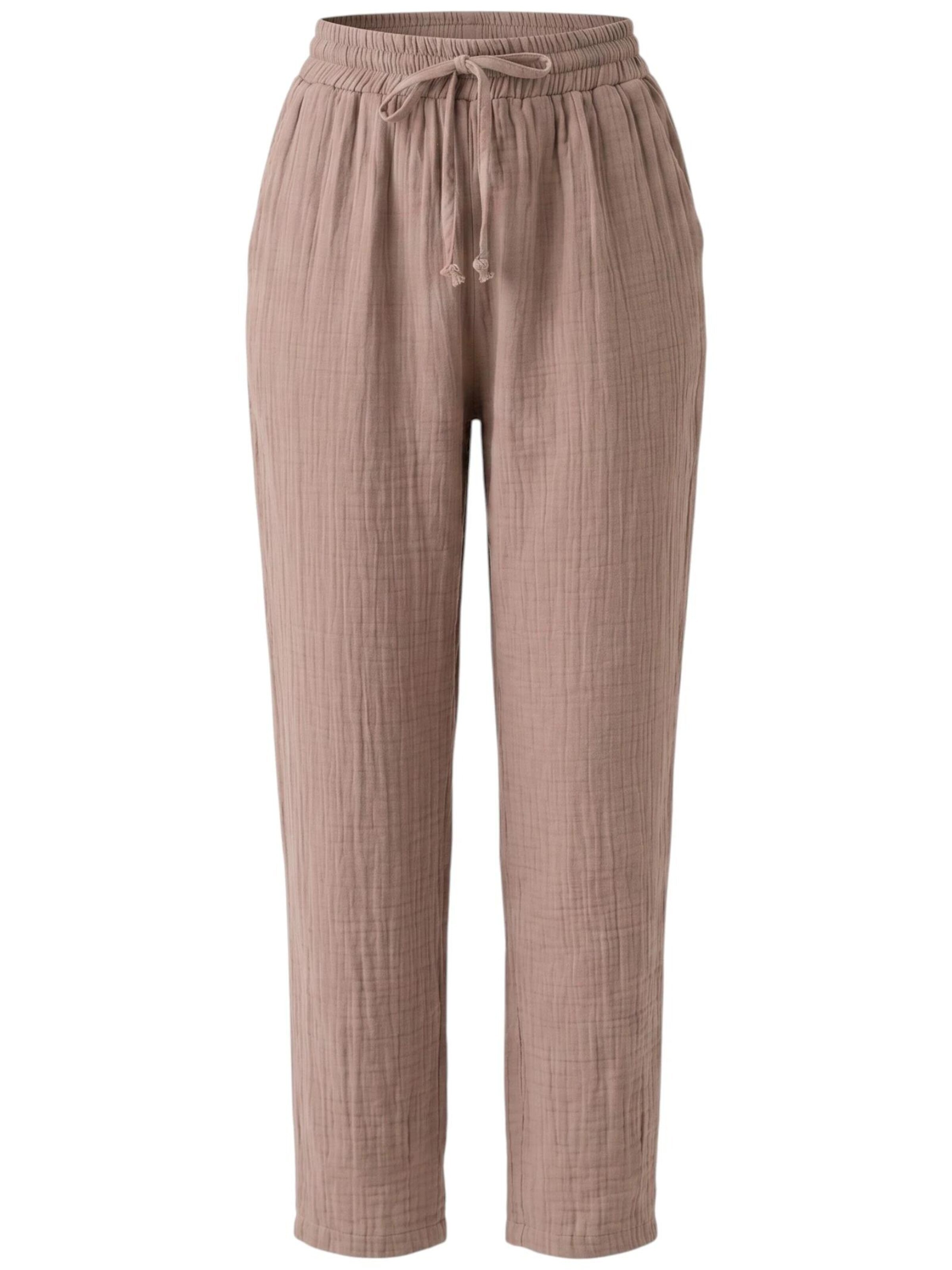 WENOR Broek 'TANORA' in Beige: voorkant