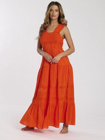 Robe South Beach en orange : devant