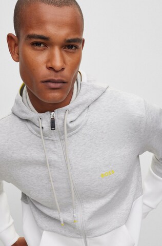 BOSS Zip-Up Hoodie 'Saggy 1' in White