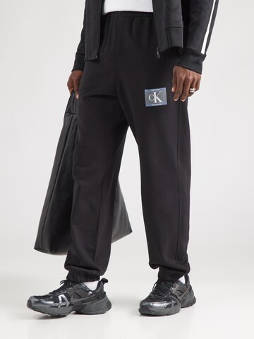 Tapered Pantaloni di Calvin Klein in nero: frontale