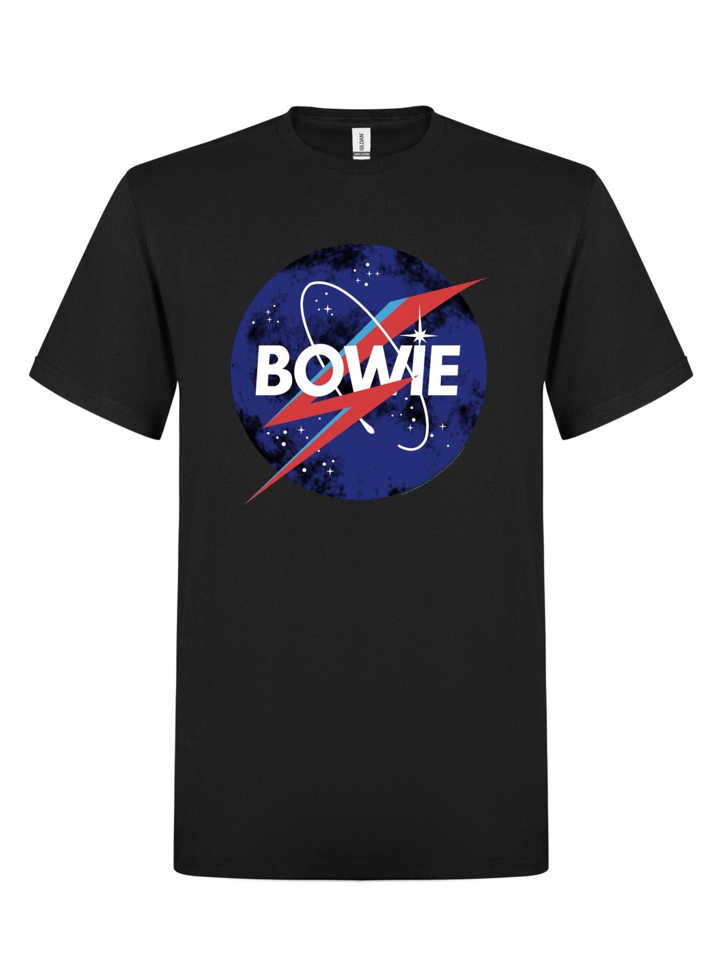 Maglietta 'David Bowie Spaceman' di Rockshirts in nero: frontale
