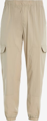 Calvin Klein Jeans - Tapered Pantalón cargo en beige: frente