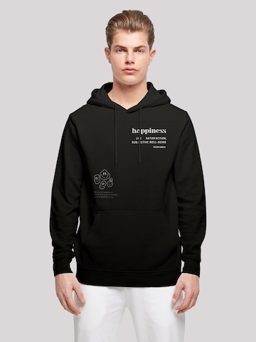 F4NT4STIC Sweatshirt 'Happiness' in Schwarz: predná strana