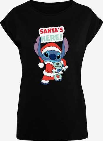 ABSOLUTE CULT T-Shirt 'Lilo And Stitch - Santa Is Here' in Schwarz: predná strana