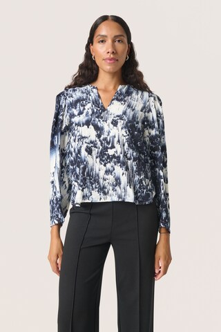 SOAKED IN LUXURY Blouse 'Jazzlyn' in Blauw: voorkant