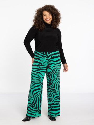YOEK Wide Leg Hose in Grün