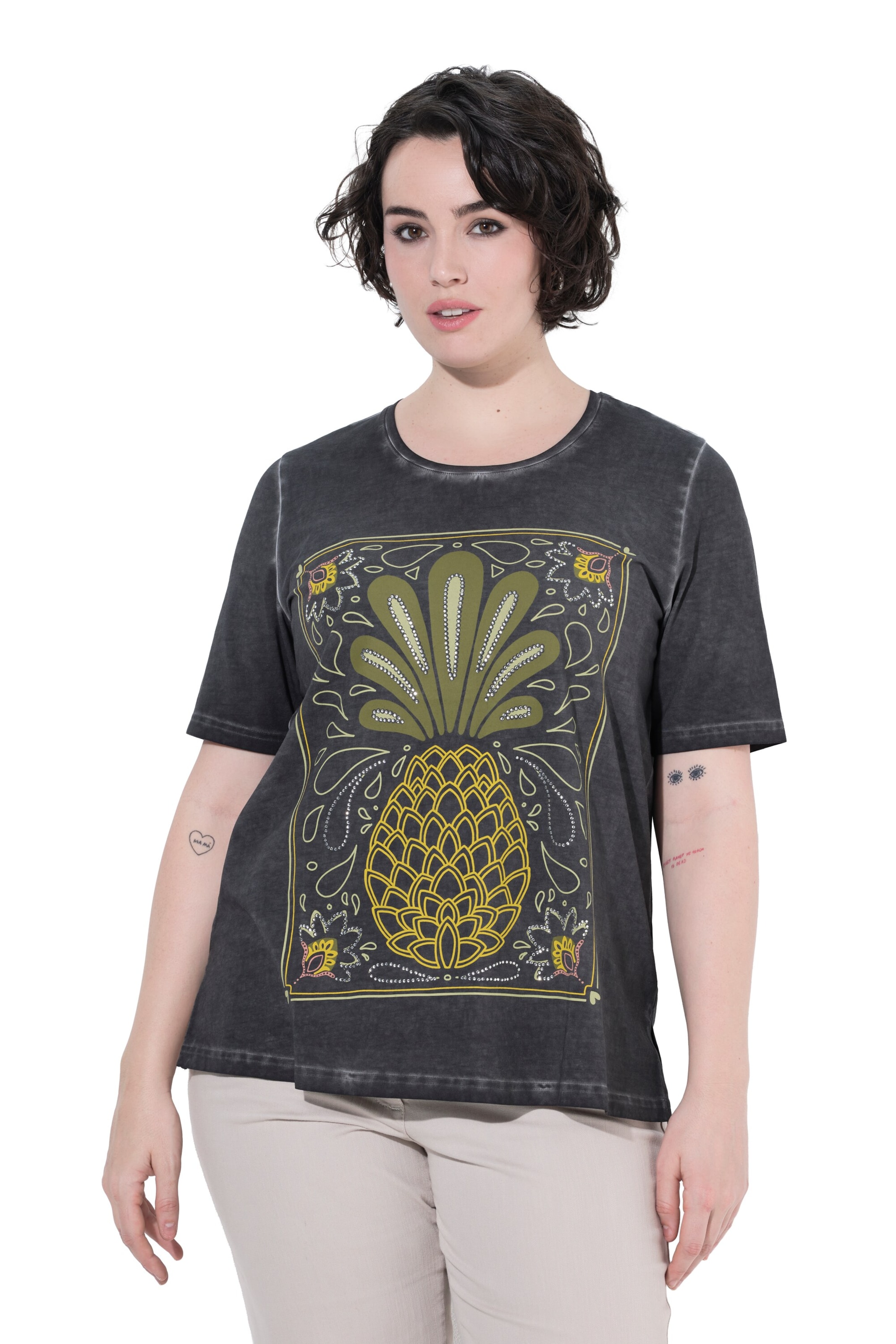 Ulla Popken Shirt in Grau: Vorderseite