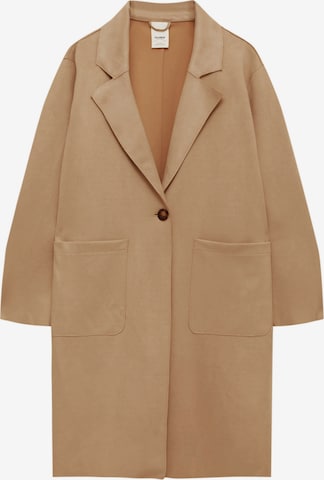 Pull&Bear Between-Seasons Coat in Beige: front