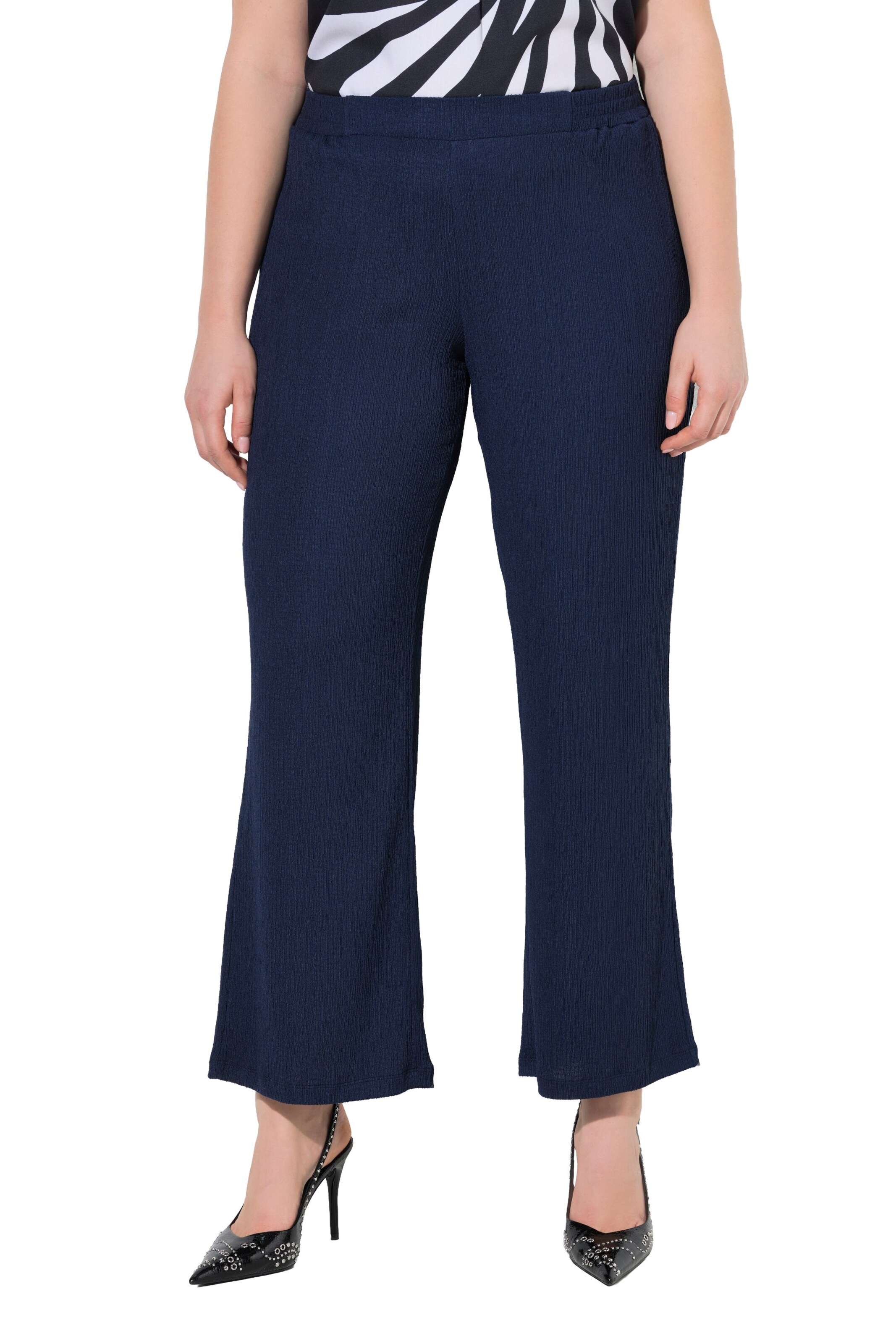 Ulla Popken Wide leg Trousers in Blue: front