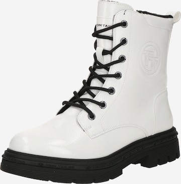 balta TOM TAILOR Suvarstomieji kulkšnis dengiantys batai: priekis