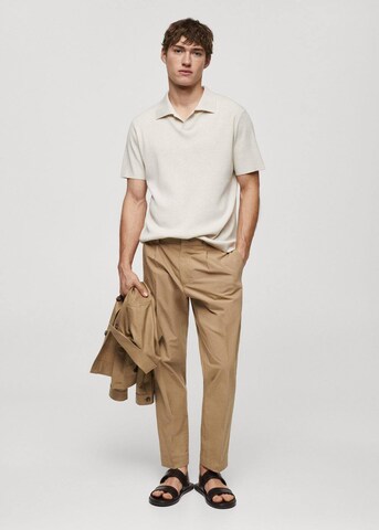 MANGO MAN Regular Pantalon 'Clay' in Beige