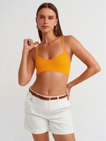 Dilvin Bralette Top in Yellow: front