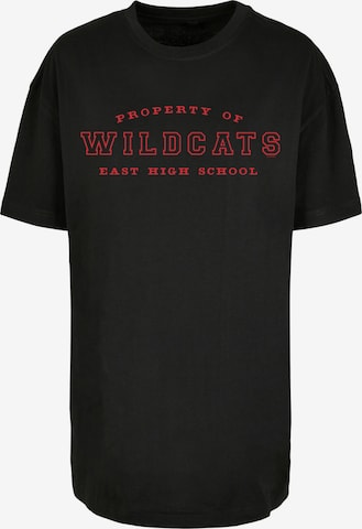 F4NT4STIC Shirt 'Disney High School Musical Property Of Wildcats' in Black: front