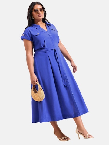 Lipsy Платье-рубашка в Синий: спереди