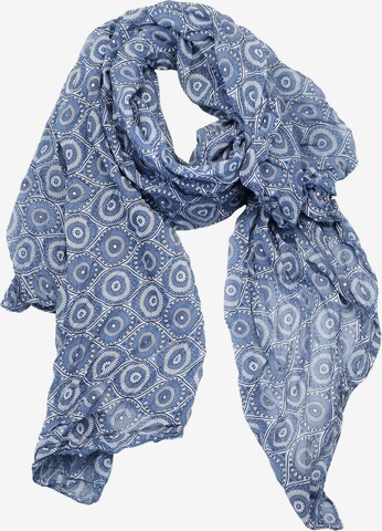 COLLEZIONE ALESSANDRO Schal 'Ra' in Blau: Vorderseite