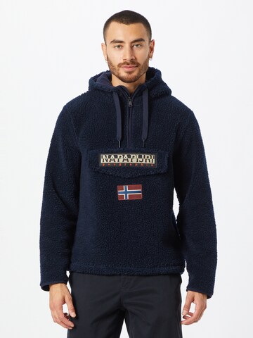 Felpa 'BURGEE' di NAPAPIJRI in blu: frontale