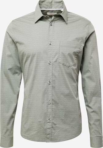 Coupe slim Chemise s.Oliver en vert : devant