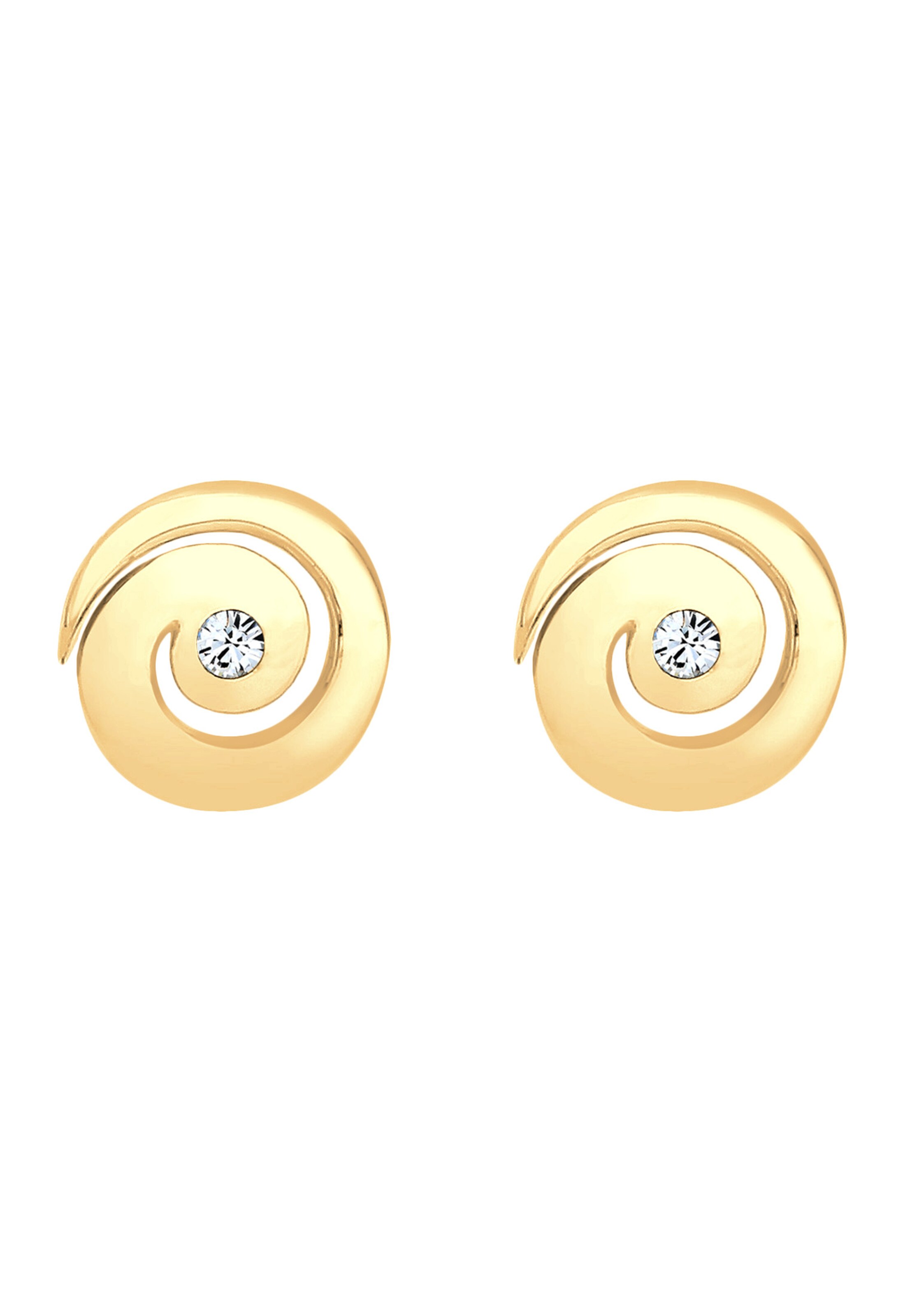 ELLI Ohrringe 'Spirale' in Gold: Vorderseite