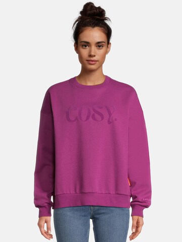 salzhaut Sweatshirt 'Saacht' in Lila: voorkant