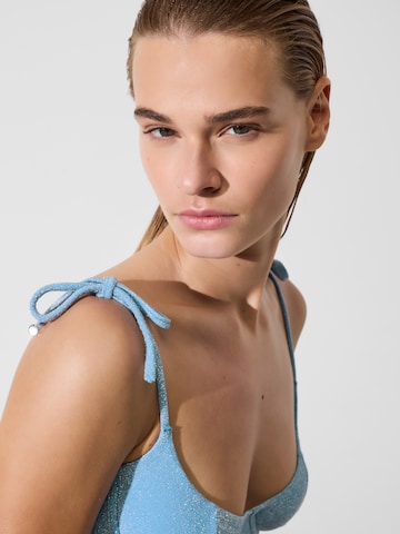 Karl Lagerfeld Balconette Bikini felső - kék