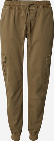 DAN FOX APPAREL Tapered Trousers 'Mats' in Green: front