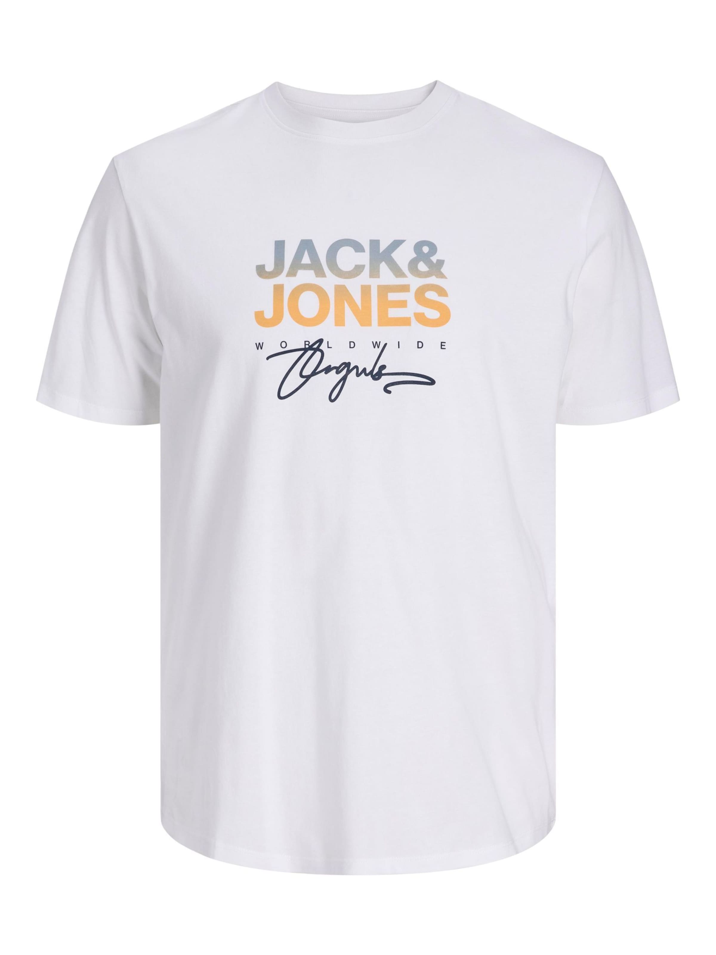 T-Shirt 'JORCanggu' Jack & Jones Plus en blanc : devant