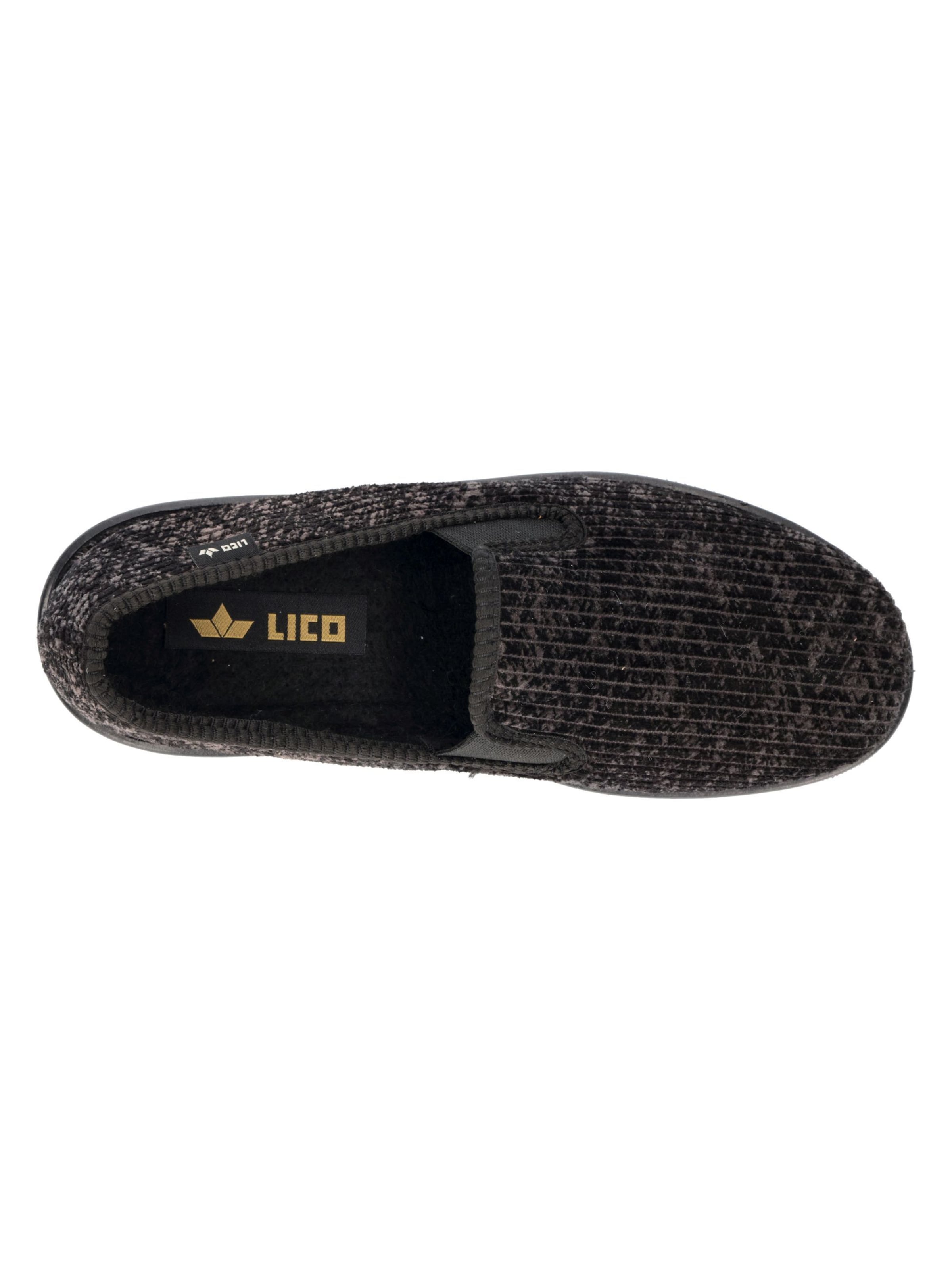 LICO Hausschuh 'Bruno' in Schwarz