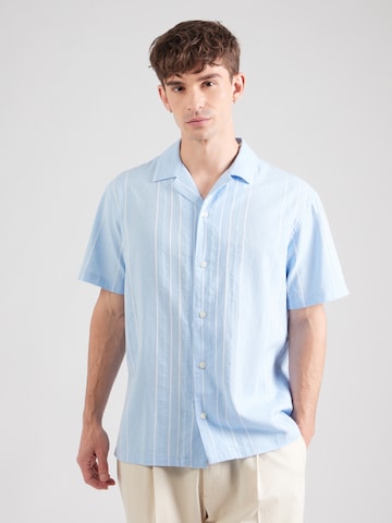 Jack & Jones Premium Средняя посадка Рубашка 'JPRBLARIVER' в Синий: спереди