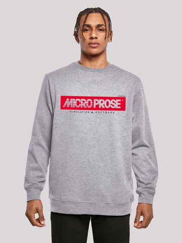 Sweat-shirt 'MicroProse' F4NT4STIC en gris : devant