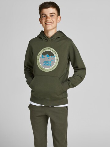 Jack & Jones Junior Sweatshirt 'Bilo' in Green: front