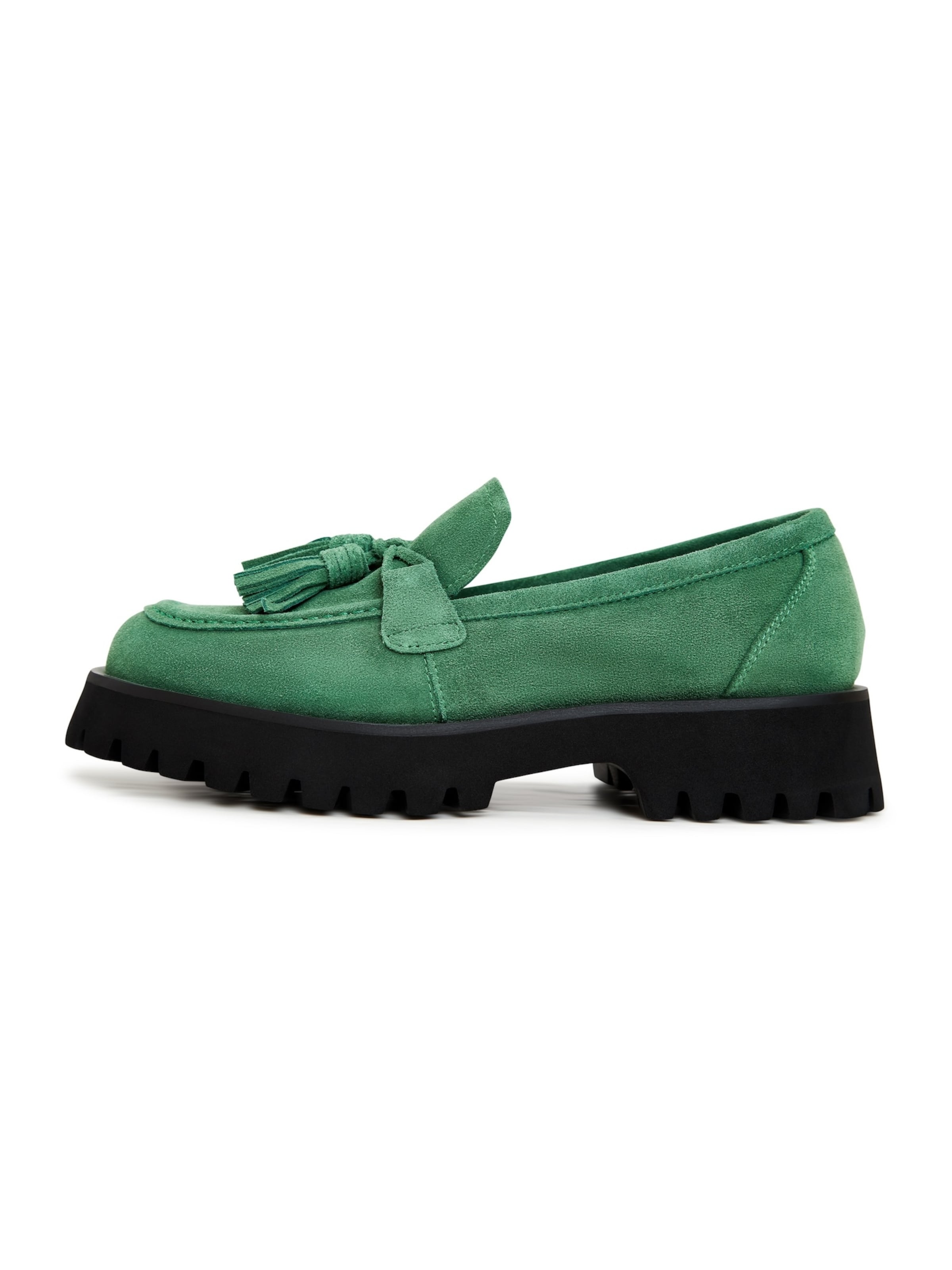 CESARE GASPARI Moccasin in Green: front