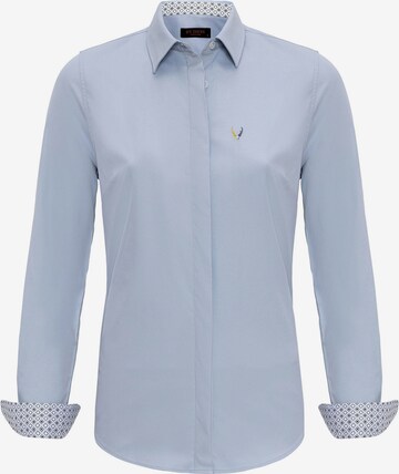 By Diess Collection Blouse in Blue: front