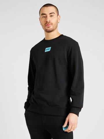 HUGO Sweatshirt 'Diragol' in Black: front