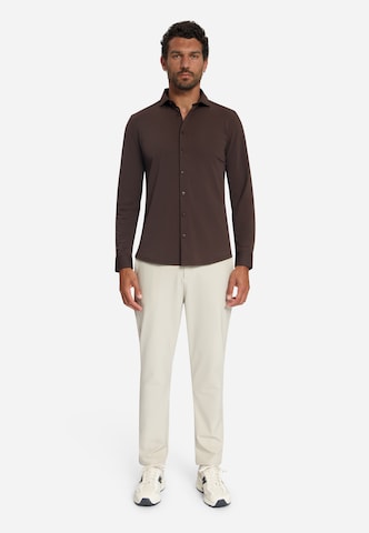 No Excess Regular Fit Hemd in Braun