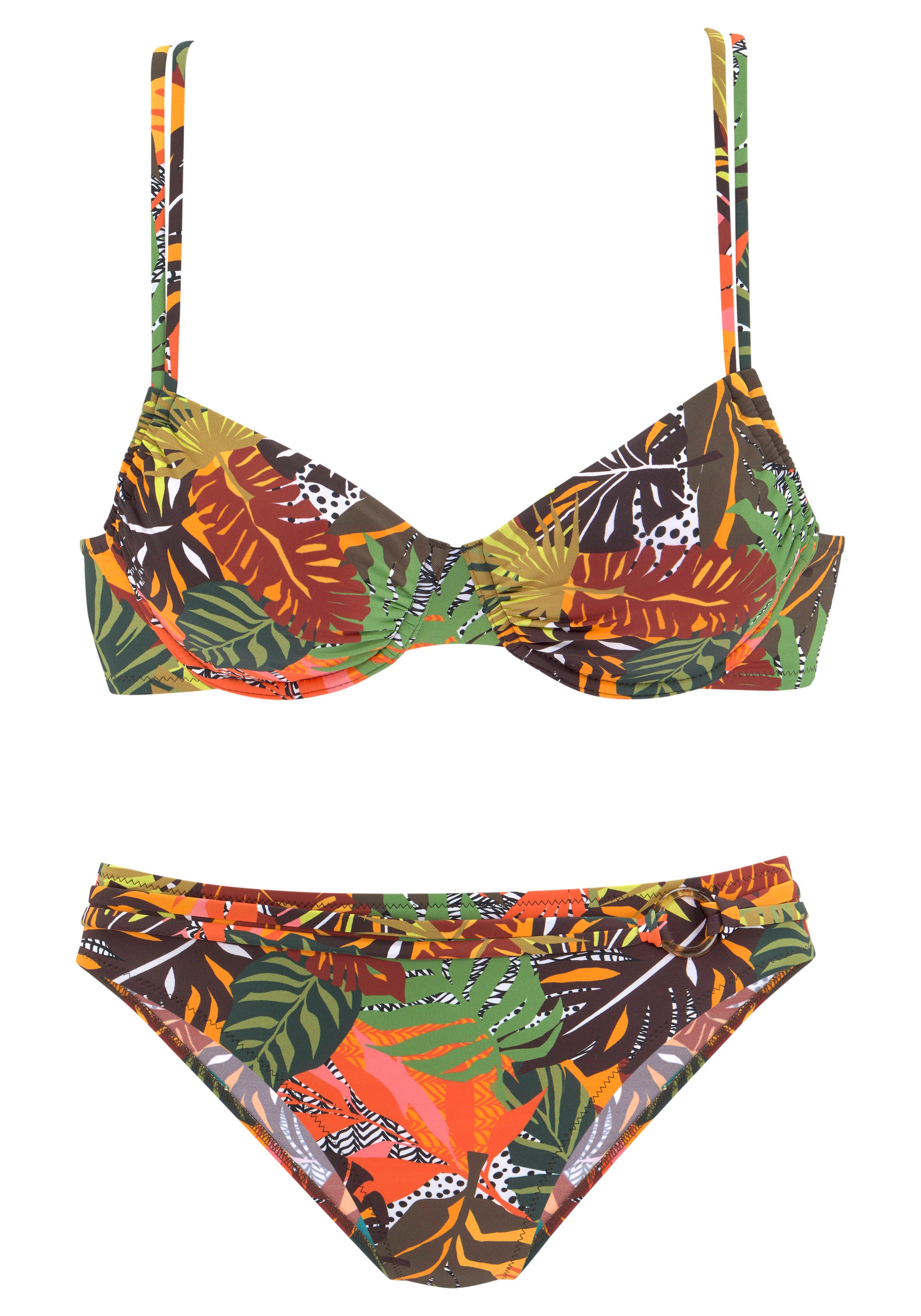 VIVANCE Koszulkowy Bikini w kolorze brązowy: przód