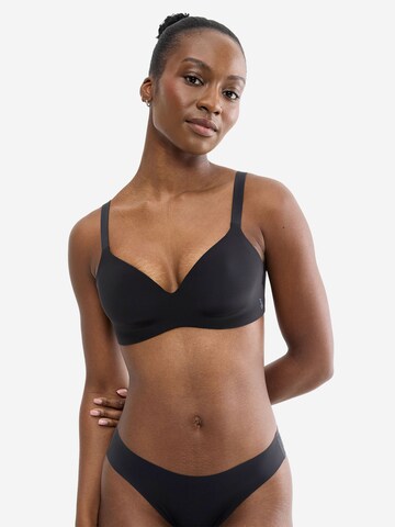 SLOGGI T-Shirt Soft-Cup-BH ' Blue ZERO Feel 2.0 THE UP ' in Schwarz: Vorderseite