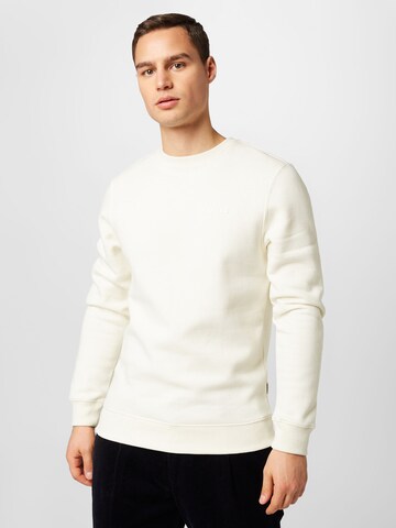 Sweat-shirt BLEND en blanc : devant