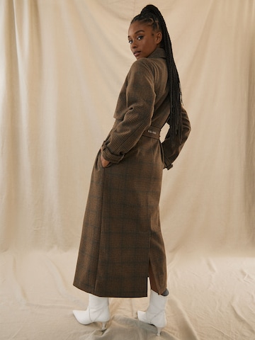 Kendall for ABOUT YOU Between-Seasons Coat 'Remi' in Brown