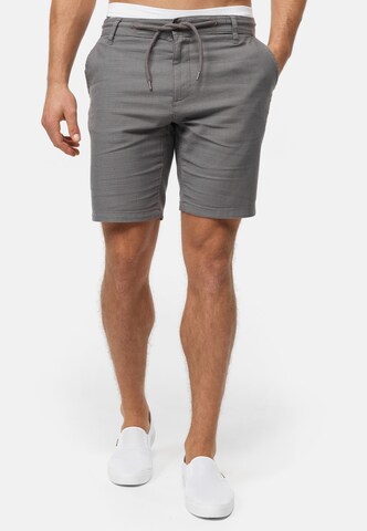 Regular Pantalon 'Caro' INDICODE JEANS en gris : devant