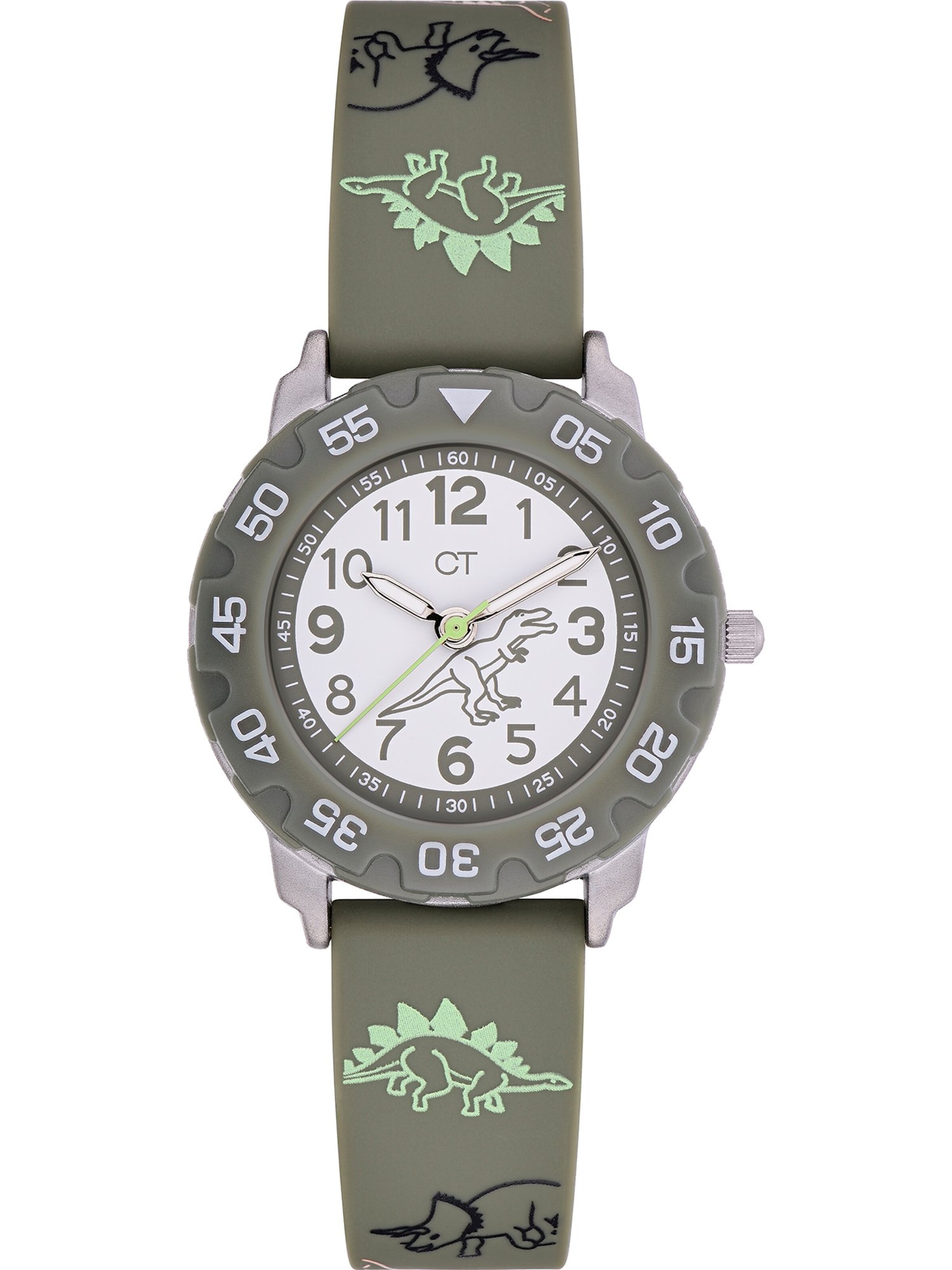 Cool Time Watch in Green: front