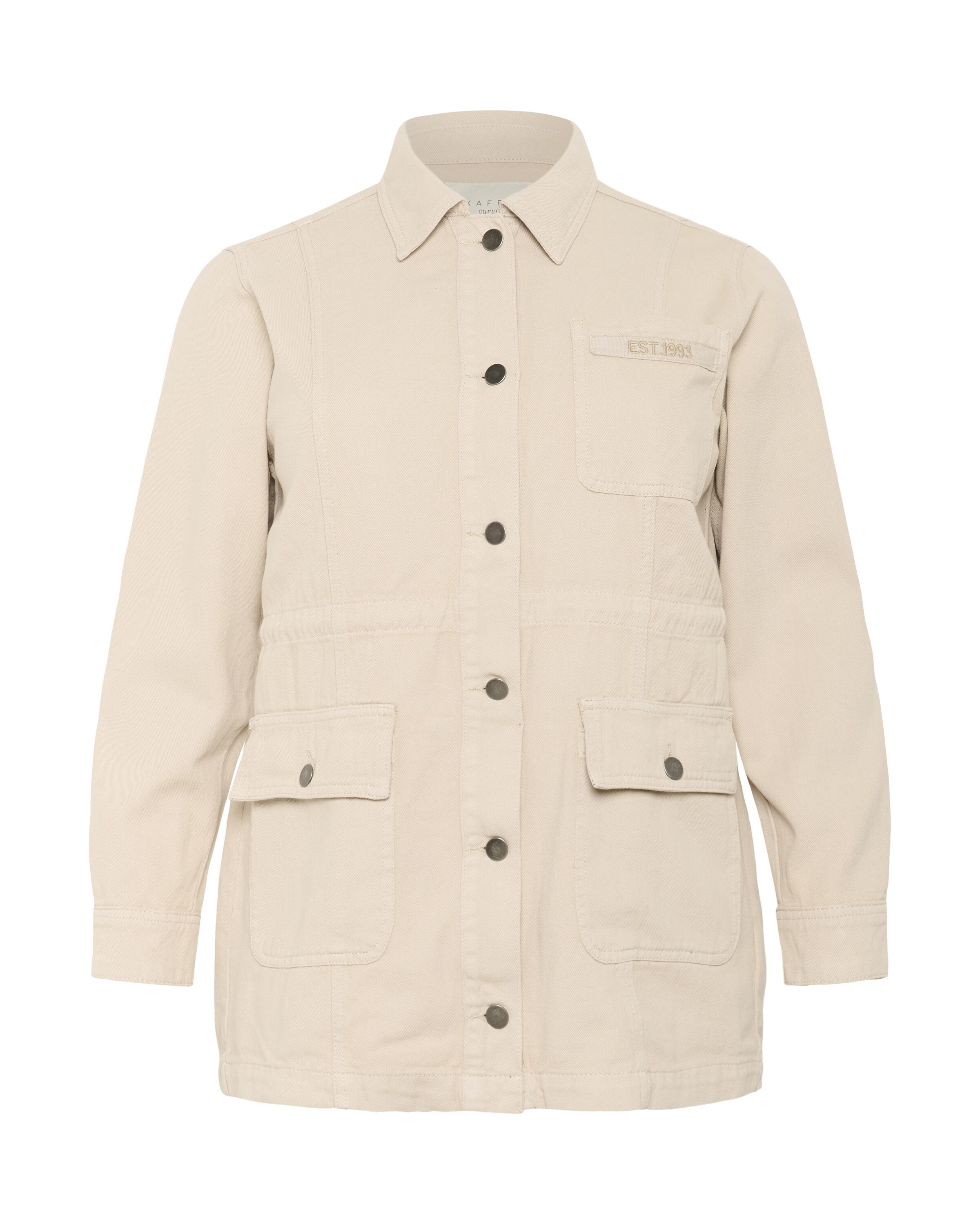Veste mi-saison 'Ariona' KAFFE CURVE en beige : devant