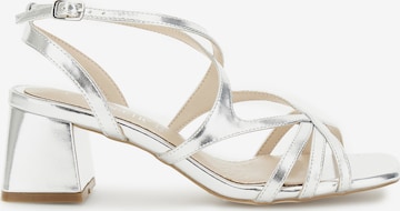 CAFè NOIR Sandale in Silber: Vorderseite