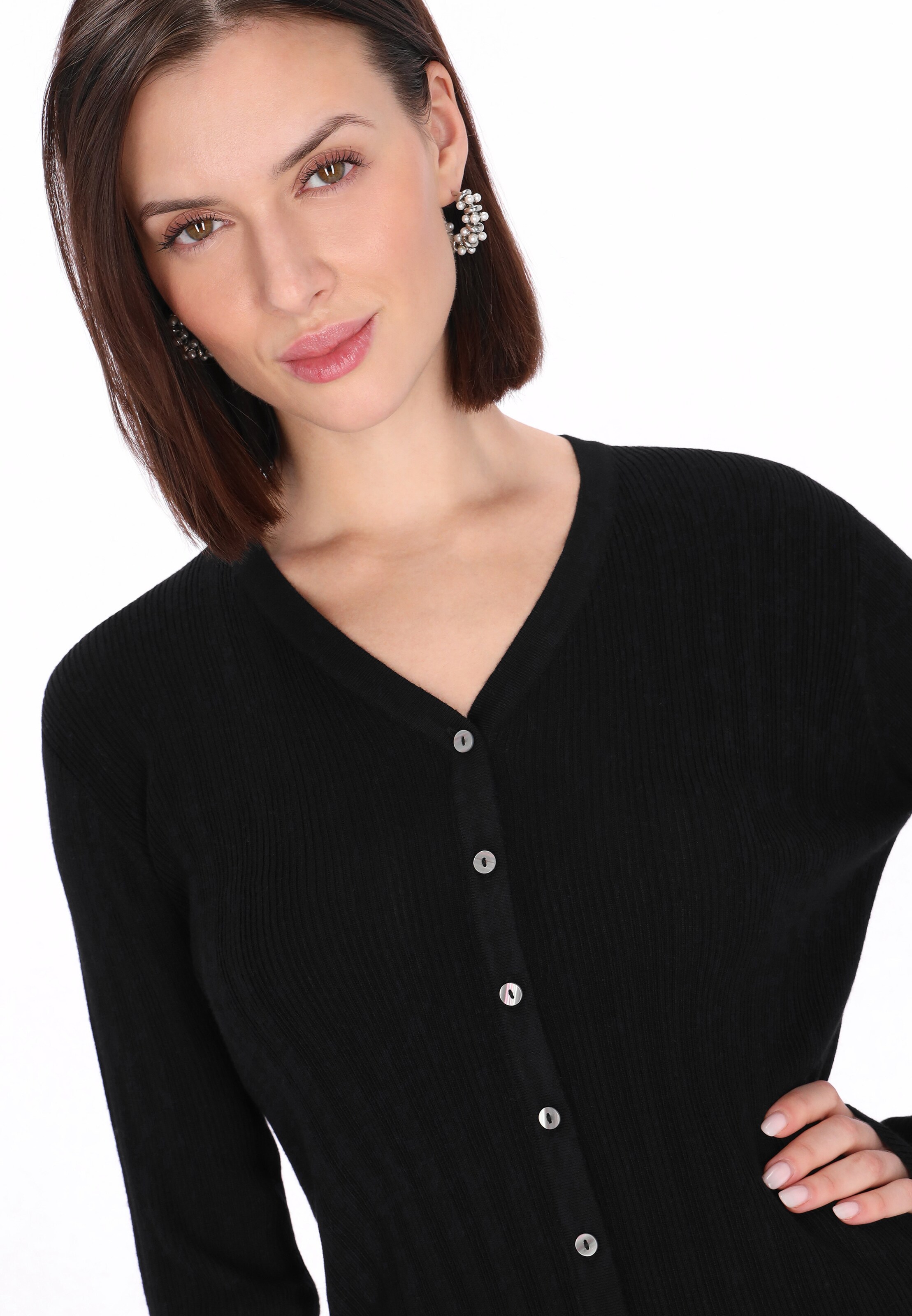 Usha Knit Cardigan in Black