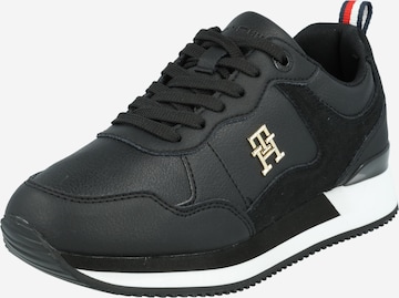 TOMMY HILFIGER Platform trainers in Black: front