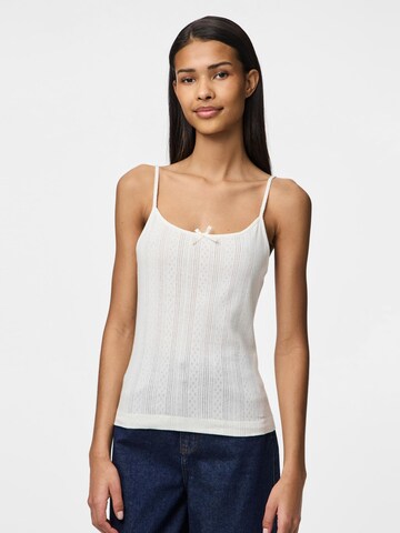 PIECES Top in Wit: voorkant