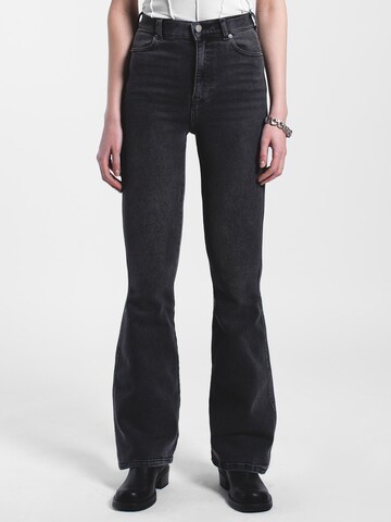 Dr. Denim Skinny Jeans 'Moxy High Flare' in Grey