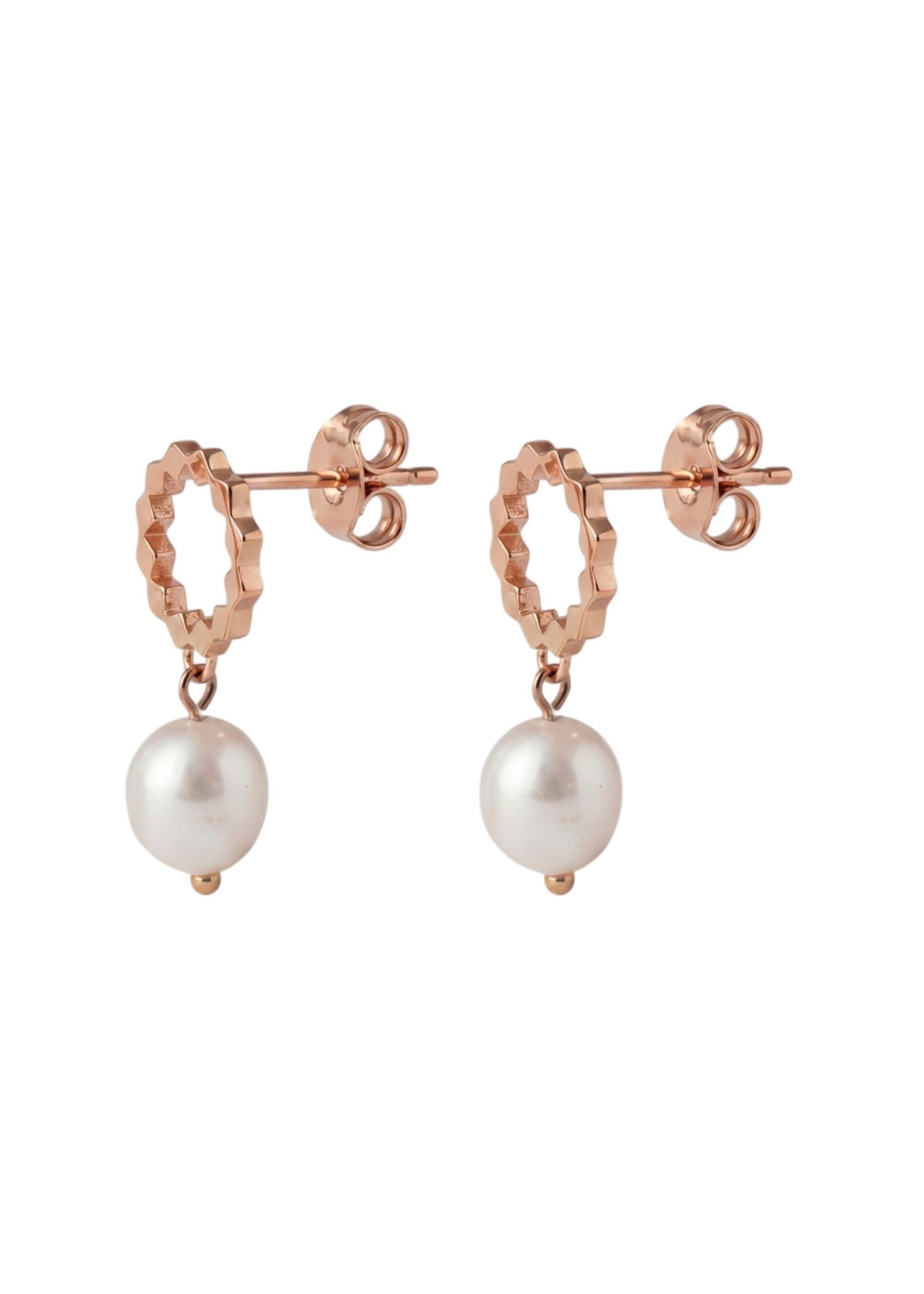 PURELEI Ohrringe 'Aura Pearl' in Gold: Vorderseite